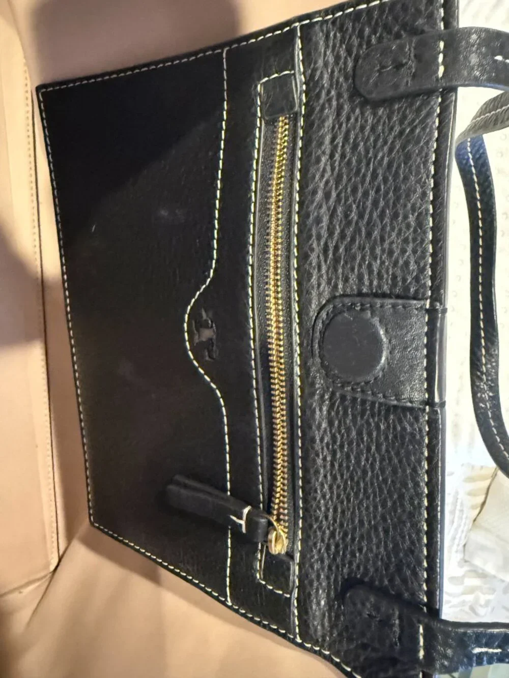 Tory Birch Black Leather Tote perfect condition - Picture 4 of 4